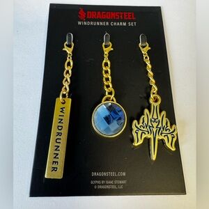 Dragonsteel Windrunner Charm Set – Brandon Sanderson Official Merch Gold Tone